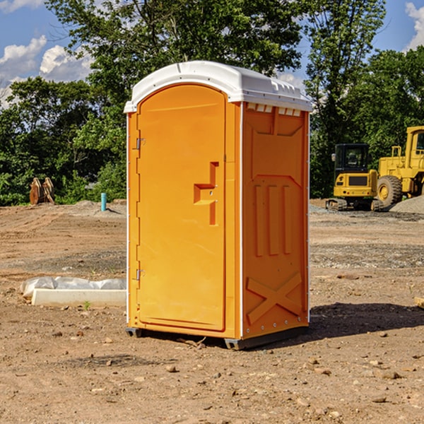 how often are the porta potties cleaned and serviced during a rental period in Hunter